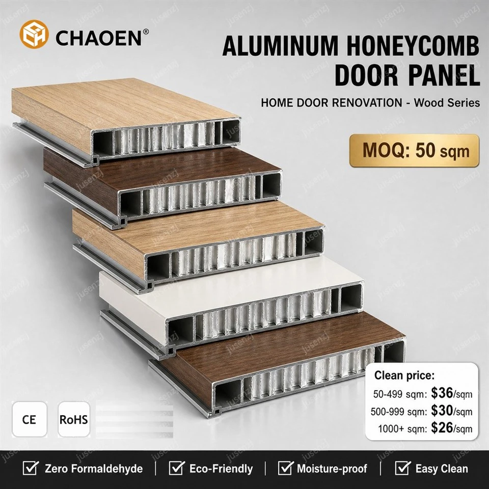 Wood Grain Aluminium Honeycomb Dørpanel